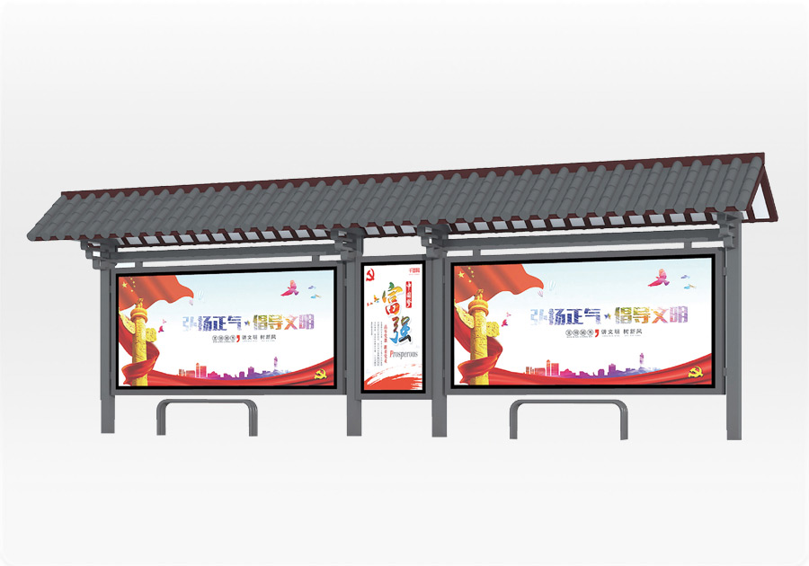 仿古公交站牌成為城市或景區文化建設首選